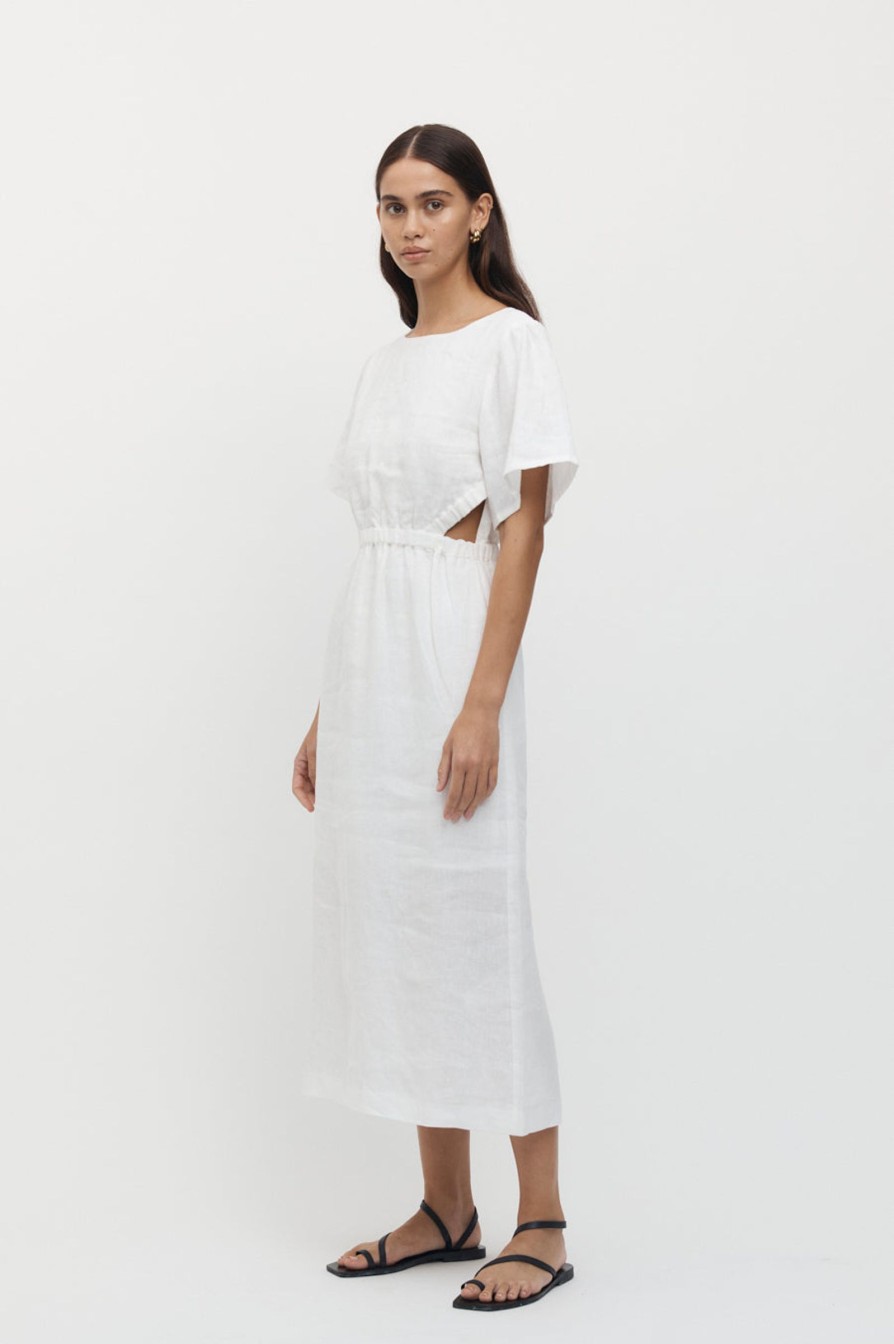 Women Friend of Audrey | Mathilde Summer Midi Dress White