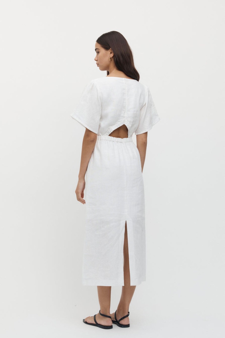 Women Friend of Audrey | Mathilde Summer Midi Dress White