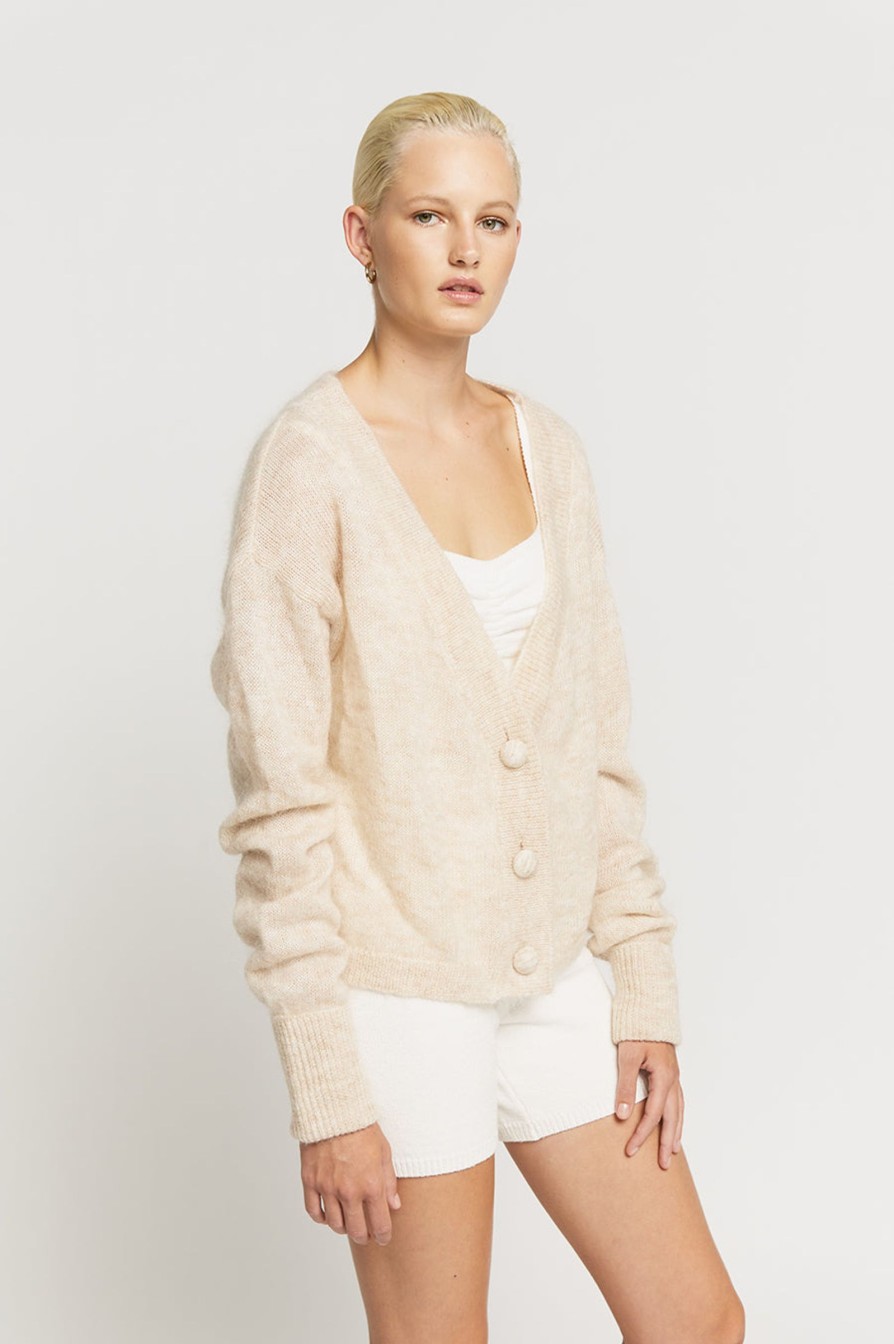 Women Friend of Audrey | Alpaca Wool Knit Cardigan Ecru