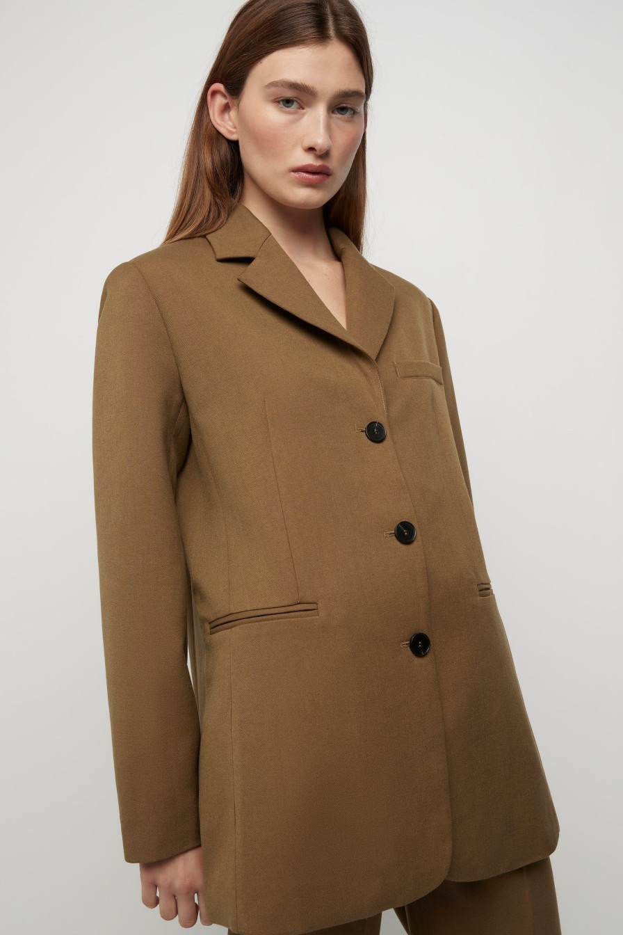 Women Friend of Audrey | Filippa Single Breasted Blazer Taupe