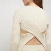 Women Friend of Audrey | Lowry Cross-Back Knit Top Winter White