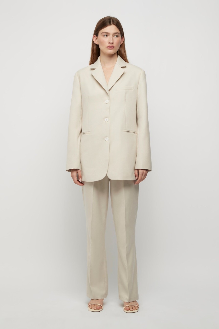 Women Friend of Audrey | Filippa Single Breasted Blazer Winter White