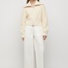 Women Friend of Audrey | Astrid Double Zip Cotton Cardigan Oatmeal