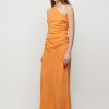 Women Friend of Audrey | Andree Cupro Ruched Skirt Tangerine