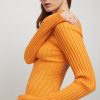 Women Friend of Audrey | Lowry Cross-Back Knit Dress Tangerine