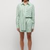 Women Friend of Audrey | Riviera Striped Shorts Green Stripes