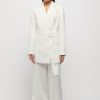 Women Friend of Audrey | Hayworth Linen Split Trousers White