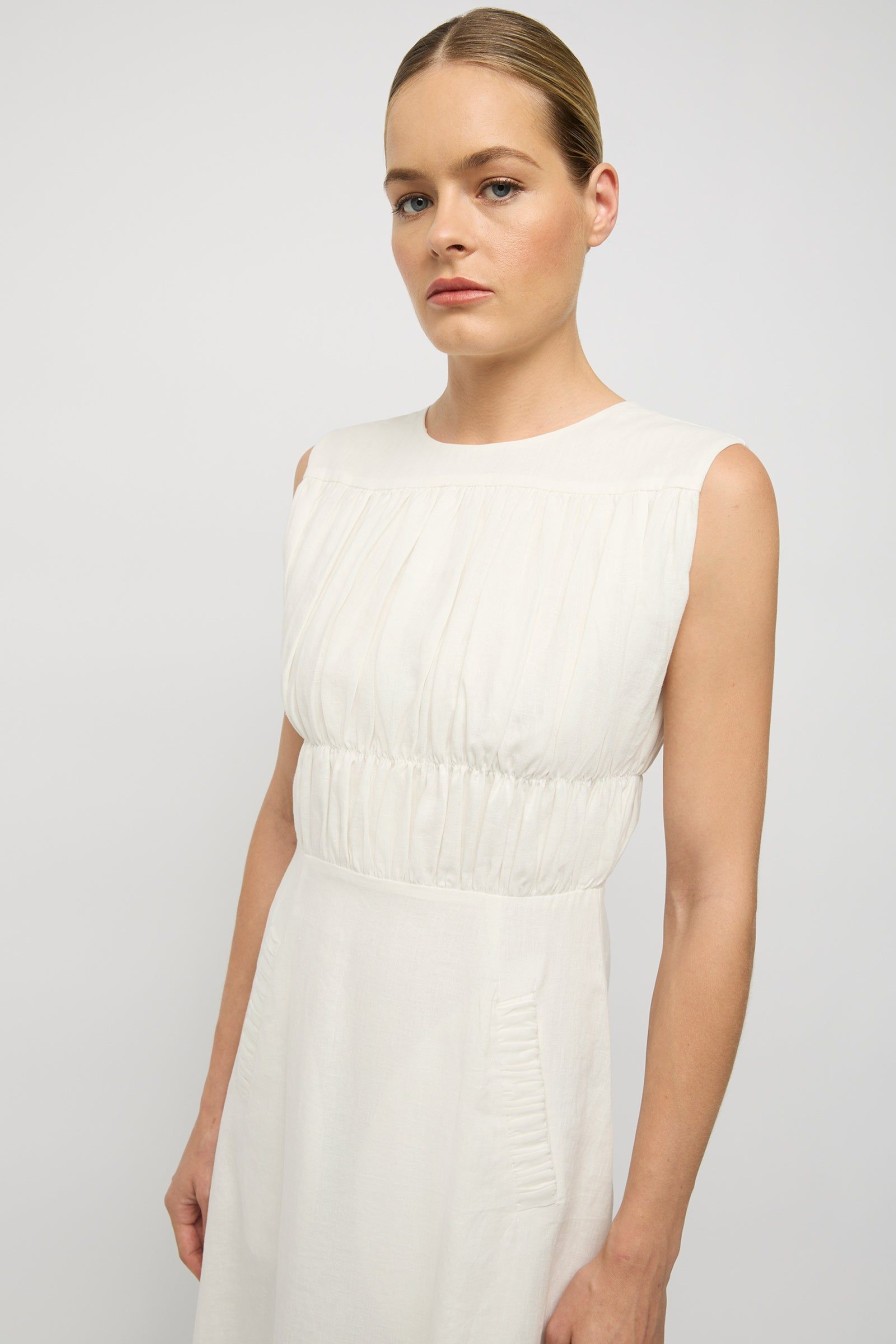 Women Friend of Audrey | Lilibert Linen Dress White