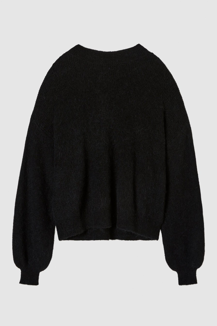 Women Friend of Audrey | Phillips Alpaca Wool Balloon Sleeve Knit Black