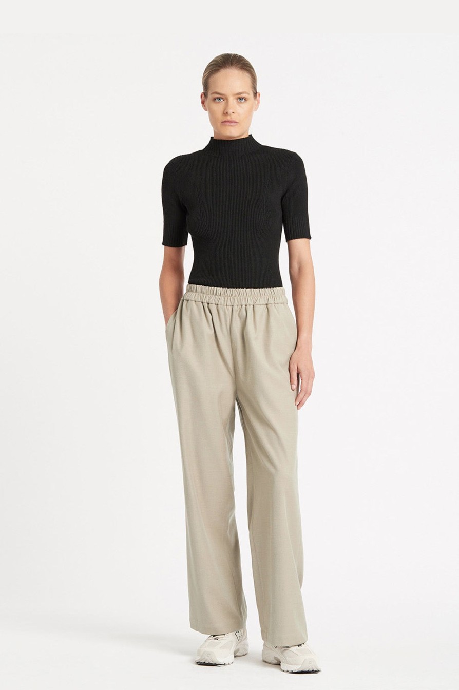 Women Friend of Audrey | Tomes Elastic Waist Trousers Moon Rock