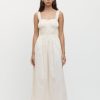 Women Friend of Audrey | Axel Elastic Ruched Dress Creme