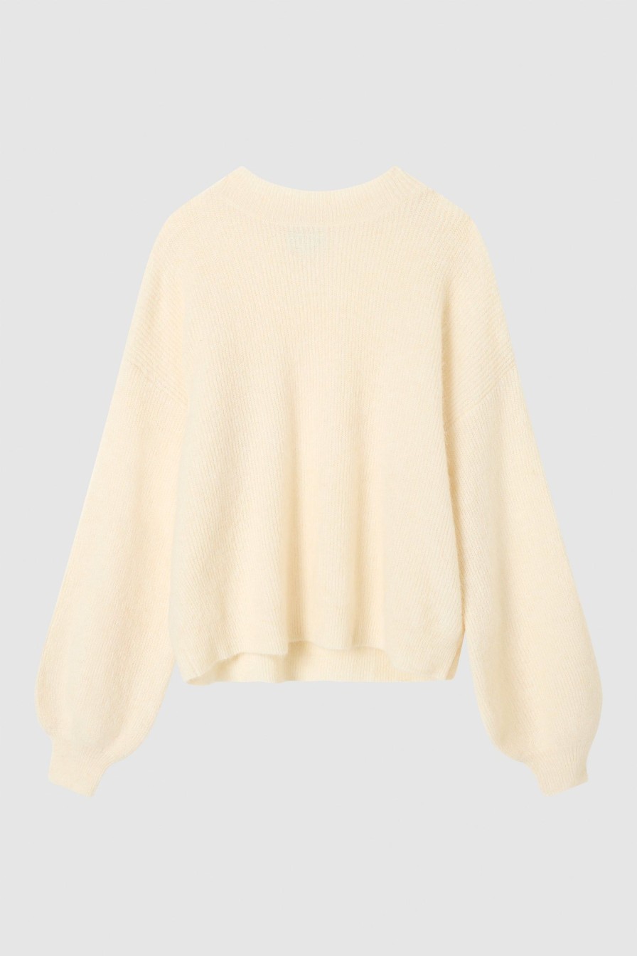 Women Friend of Audrey | Phillips Alpaca Wool Balloon Sleeve Knit Winter White