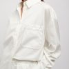 Women Friend of Audrey | Dario Contrast Stitching Shirt White