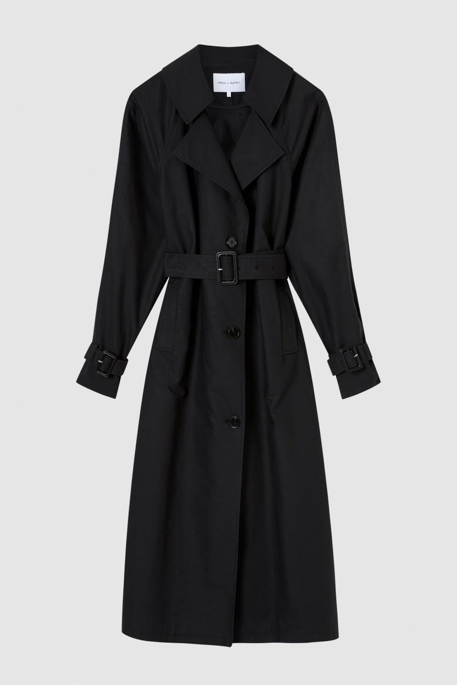 Women Friend of Audrey | Browne Oversized Trench Coat Black