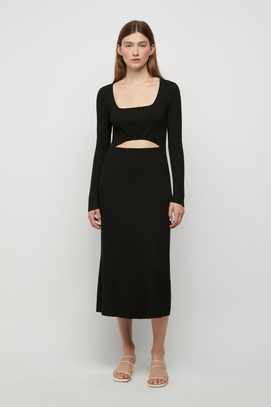 Women Friend of Audrey | Justine Knit Dress Black