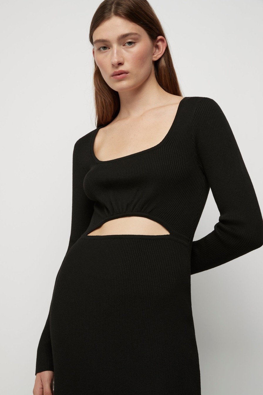 Women Friend of Audrey | Justine Knit Dress Black