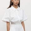 Women Friend of Audrey | Gabelli Cropped Cotton Shirt White