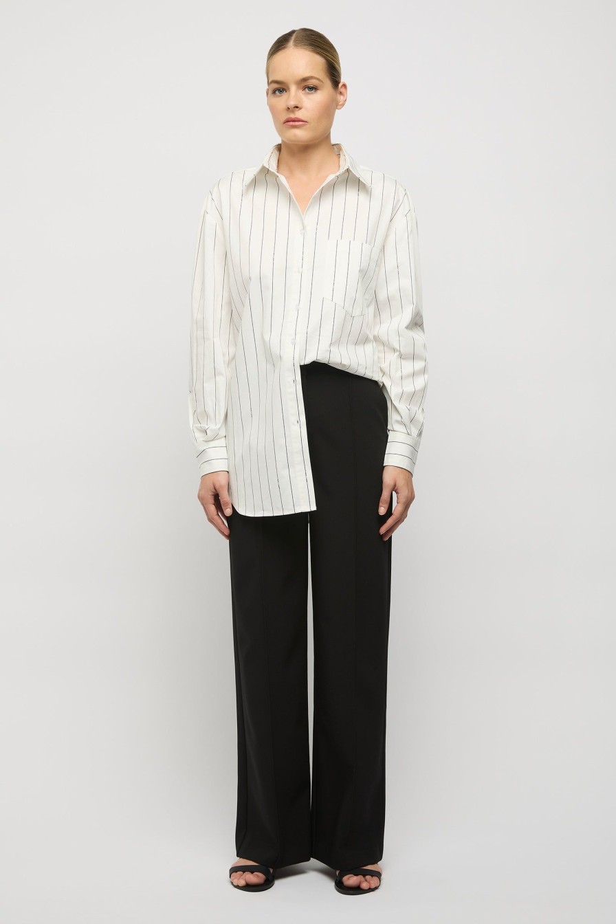 Women Friend of Audrey | Signature Striped Shirt Black Stripes