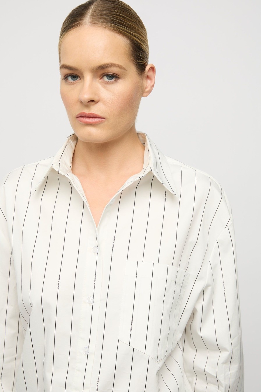 Women Friend of Audrey | Signature Striped Shirt Black Stripes