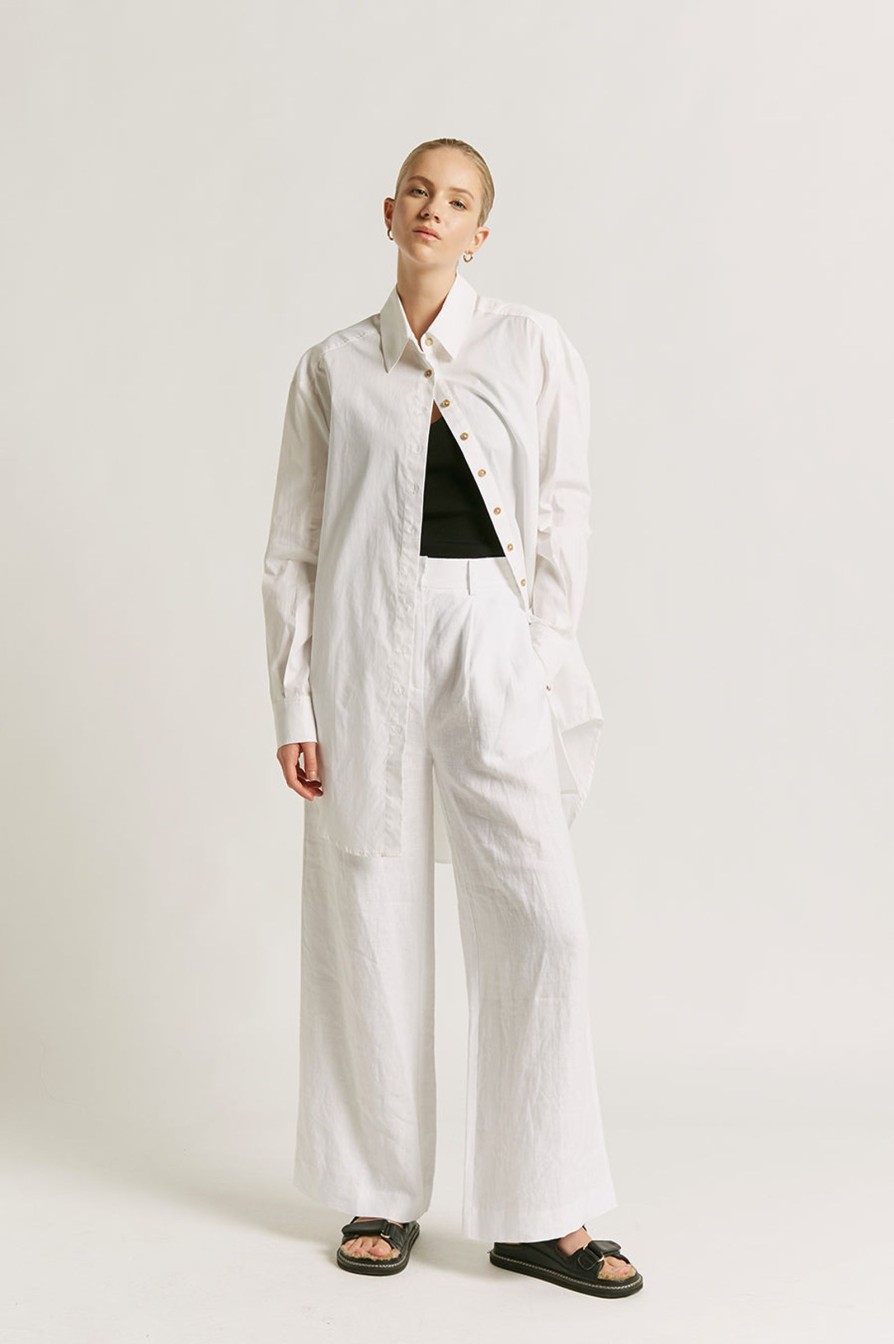 Women Friend of Audrey | Sorrento Oversized Shirt White