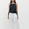 Women Friend of Audrey | Zelie Ruched Side Top Black