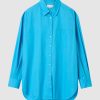 Women Friend of Audrey | Signature Cotton Shirt Azure Blue