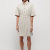 Women Friend of Audrey | Alessandro Striped Waist Tie Shirt Neutral Stripes