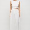 Women Friend of Audrey | Camile Linen Cut-Out Dress White