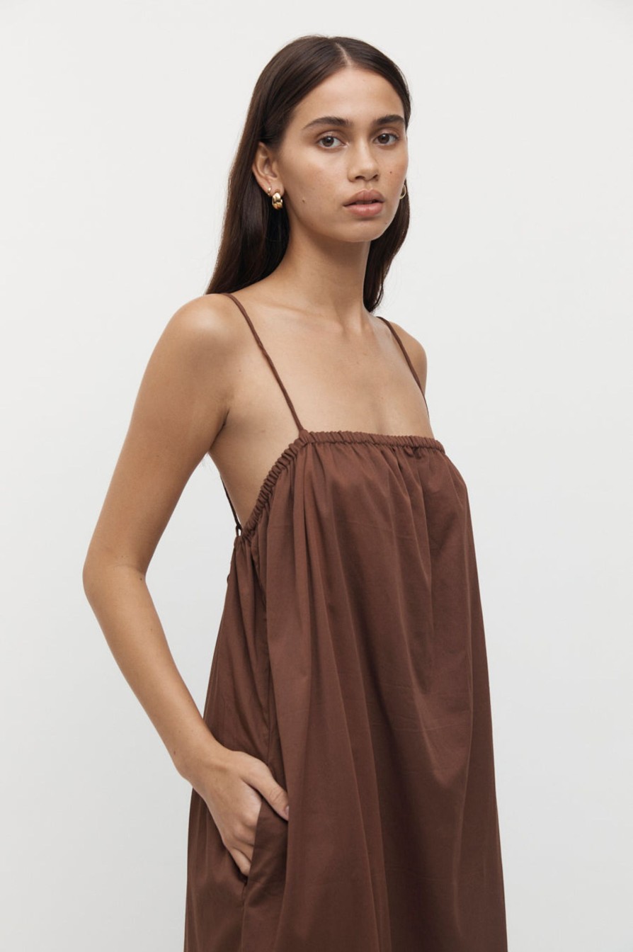 Women Friend of Audrey | Sommers Maxi Tie Dress Chocolate