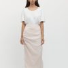 Women Friend of Audrey | Emilion Linen Midi Skirt Bone