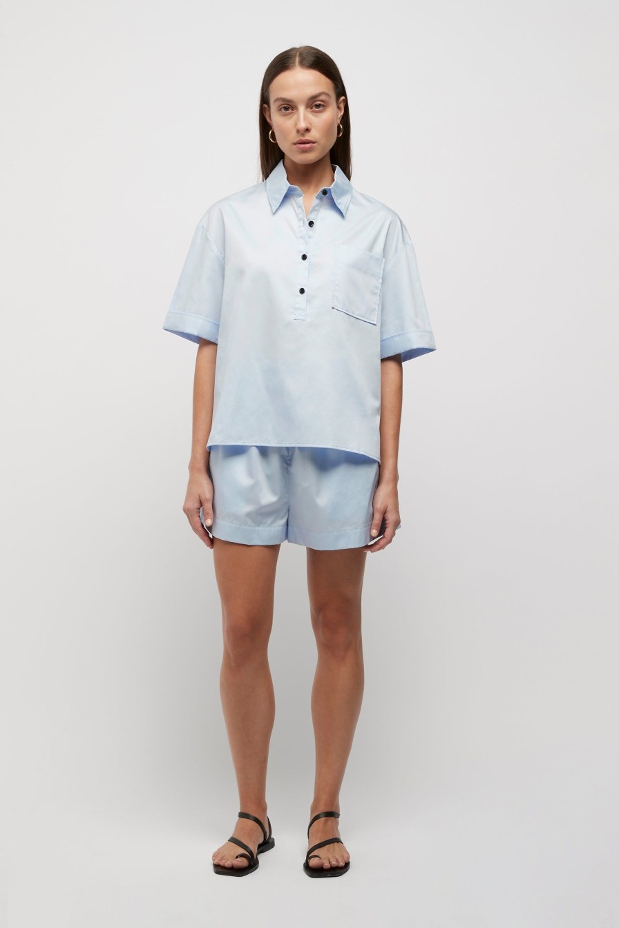 Women Friend of Audrey | Marni Cropped Shirt Sky