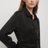 Women Friend of Audrey | Perle 100% Cupro Blouse Midnight