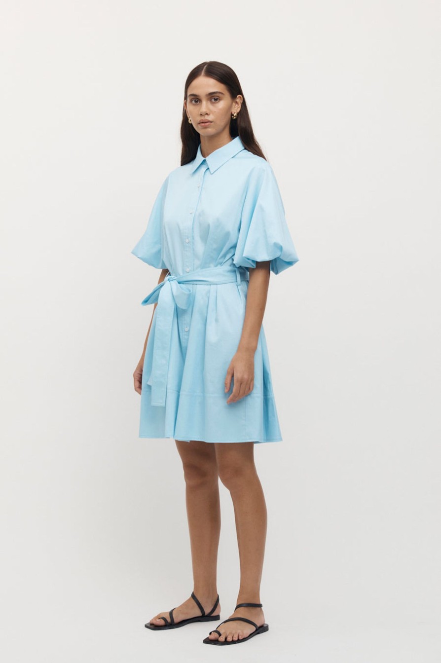 Women Friend of Audrey | Lulu Balloon Sleeve Dress Sky