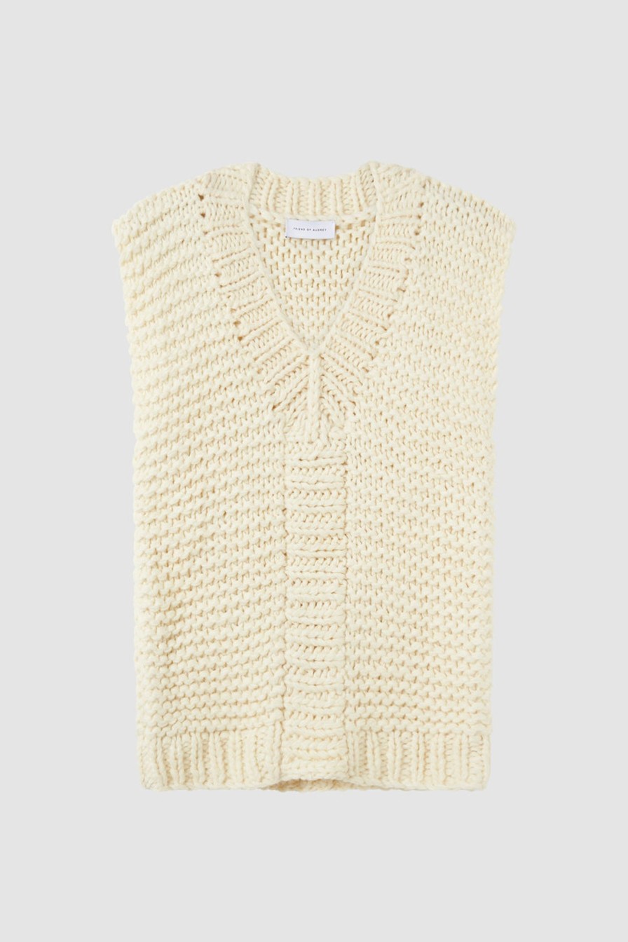 Women Friend of Audrey | Marant Handmade Wool Vest Oatmeal