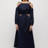 Women Friend of Audrey | Yolanda Tie Cut Out Dress Navy