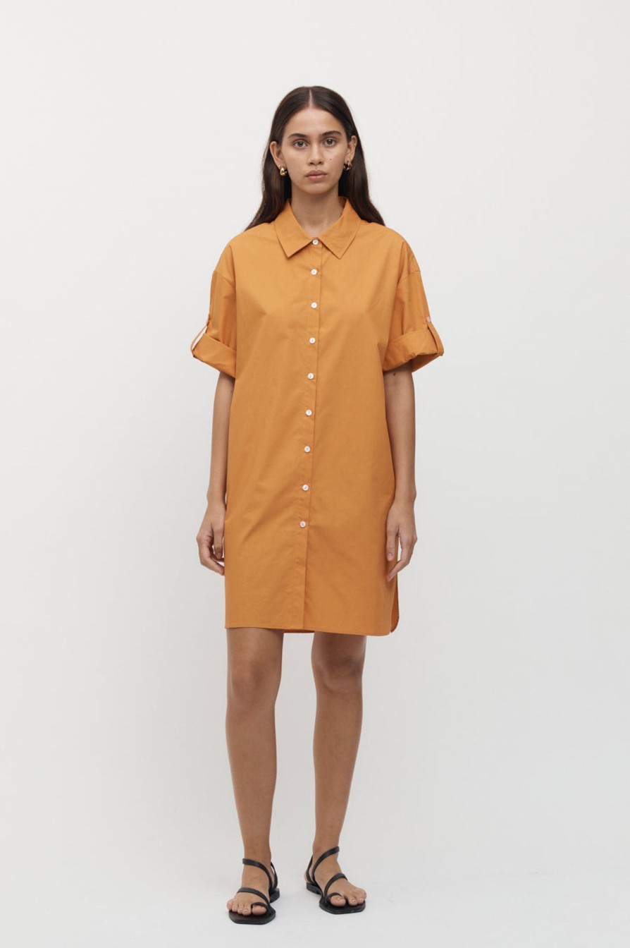 Women Friend of Audrey | Il Carro Shirt Dress Marmalade