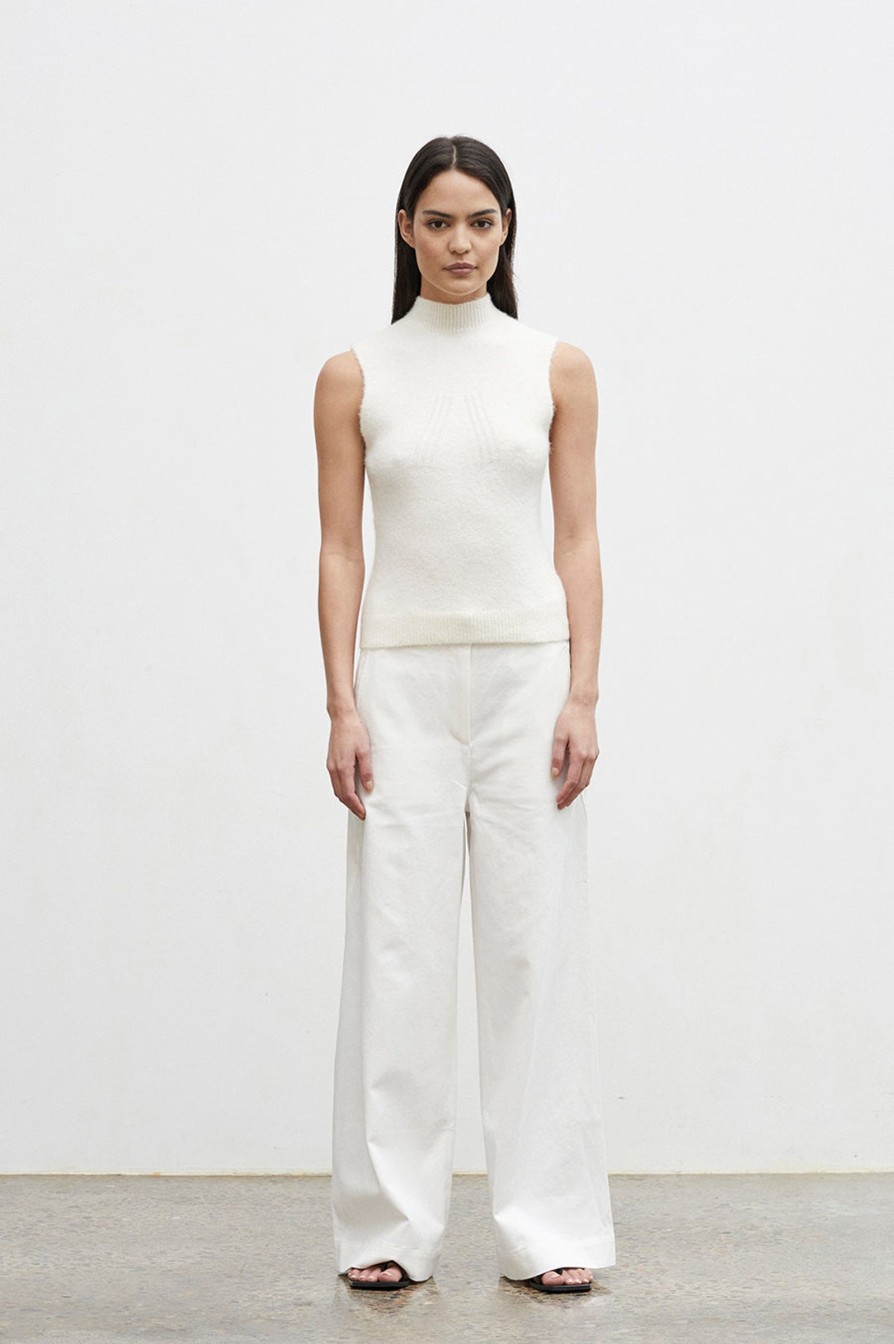 Women Friend of Audrey | Vince Alpaca-Wool Sleeveless Knit White