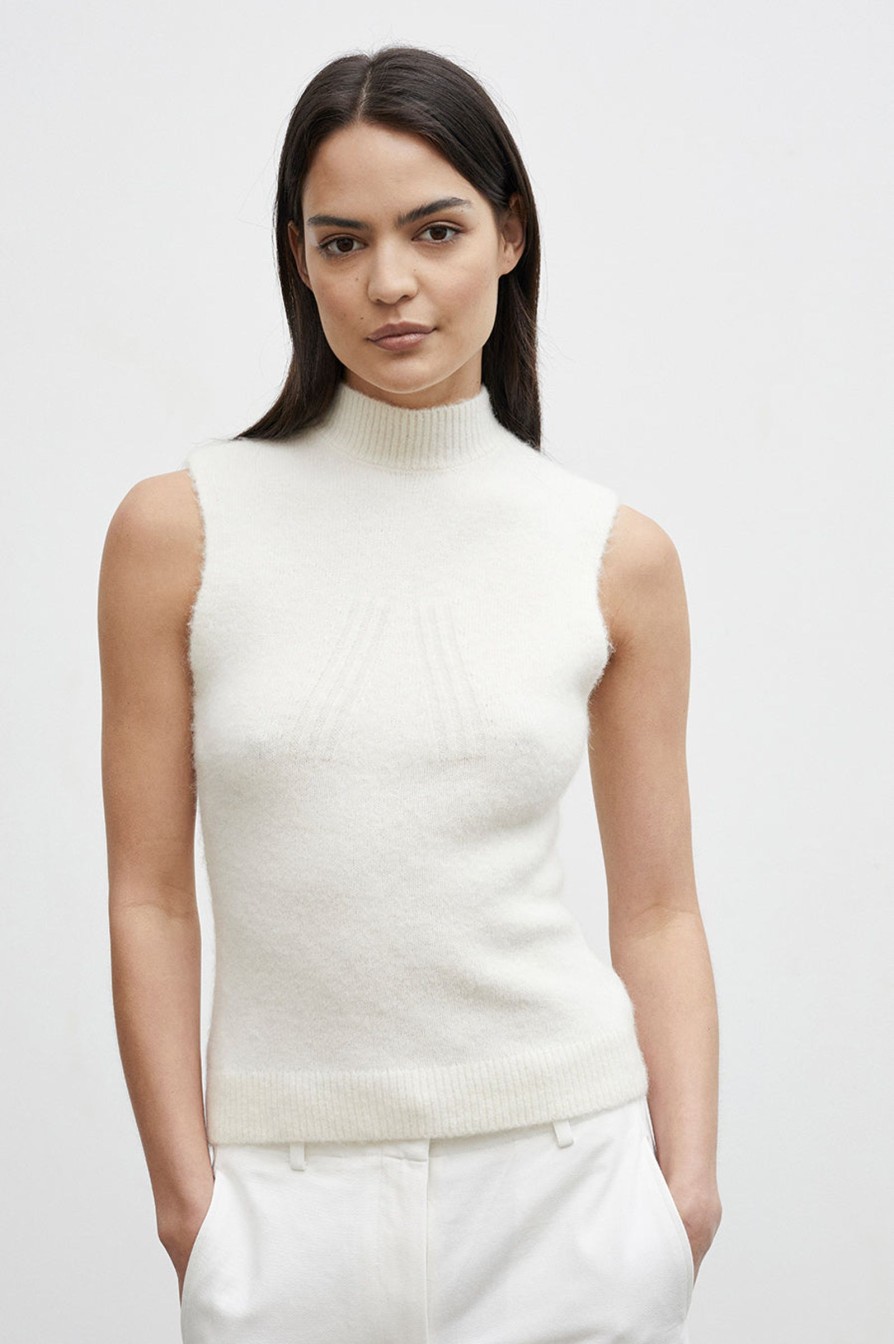 Women Friend of Audrey | Vince Alpaca-Wool Sleeveless Knit White