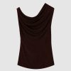 Women Friend of Audrey | Alyssa Jersey Twist Top Dark Coffee