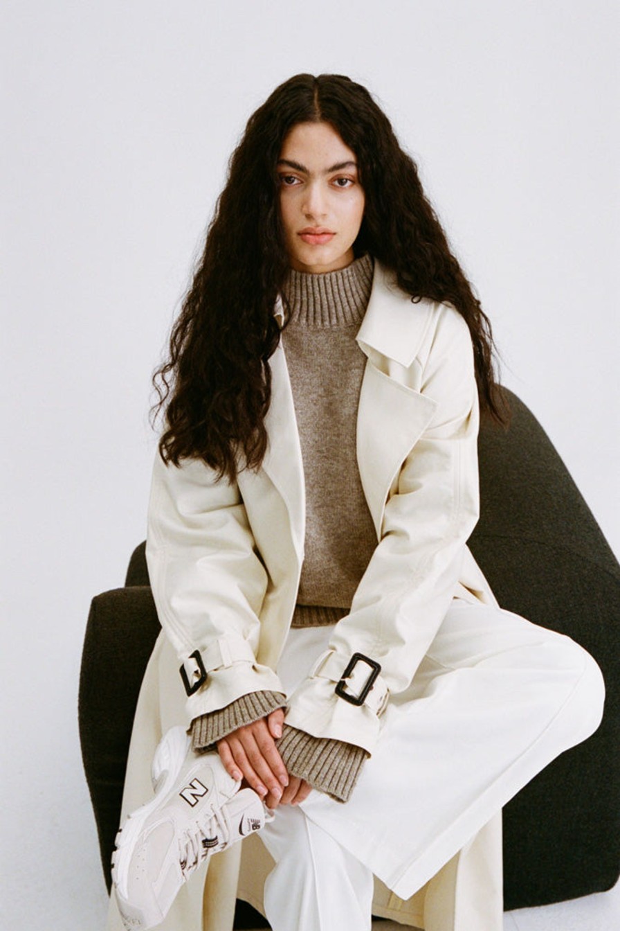 Women Friend of Audrey | Browne Oversized Trench Coat Bone