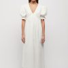 Women Friend of Audrey | Agnese Balloon Sleeve Midi Dress White