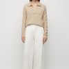 Women Friend of Audrey | Greta Polo Knit Top Oatmeal