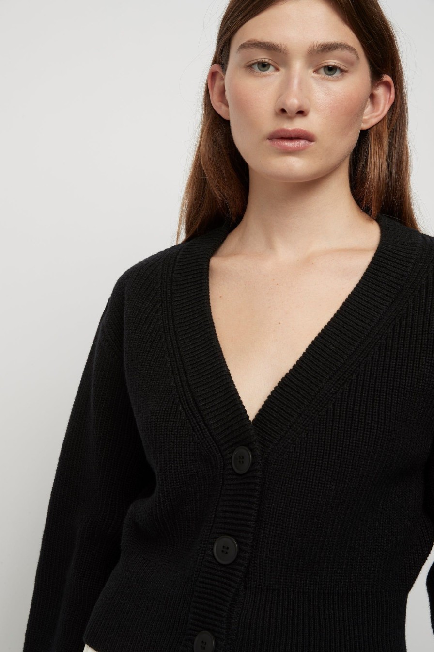 Women Friend of Audrey | Linnea Cotton Cardigan Black