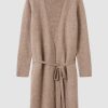 Women Friend of Audrey | Vaughn Alpaca-Wool Belted Long Cardigan Mocha