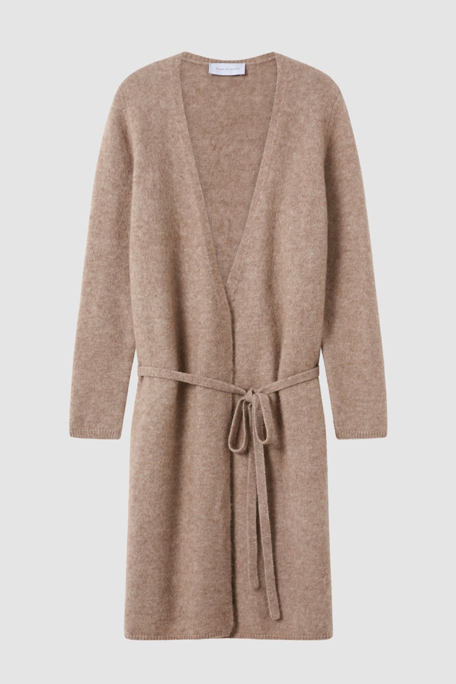 Women Friend of Audrey | Vaughn Alpaca-Wool Belted Long Cardigan Mocha