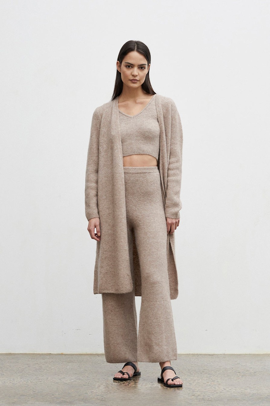 Women Friend of Audrey | Vaughn Alpaca-Wool Belted Long Cardigan Mocha